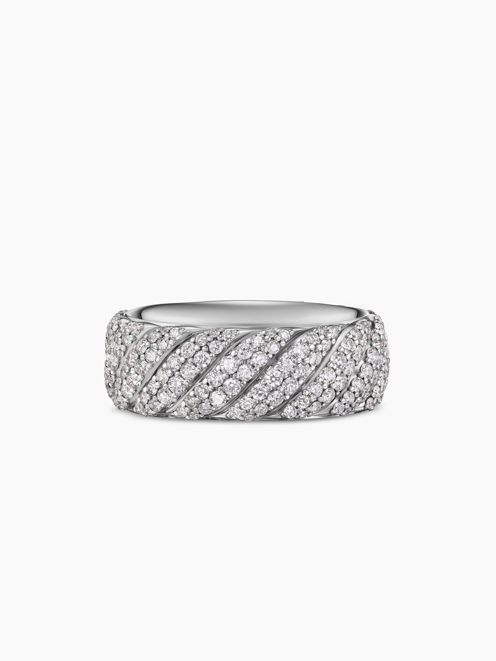 David yurman Sculpted cable Pave band ring